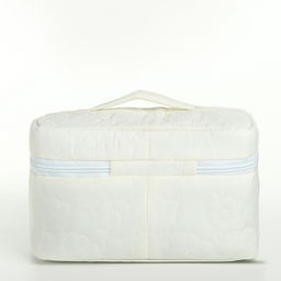 Косметичка-сундучок на молнии, с ручкой, с подкладом, белая - Simaland фото 2