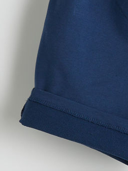 Beli Lastikli Bask?l? Erkek ?ocuk ?ort