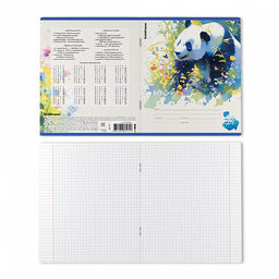 Цена за 10 шт. Тетрадь школьная ученическая ErichKrause Flower Panda, 24 листа, клетка (в плёнке по 10 шт.)_MIX-PACK  фото 8