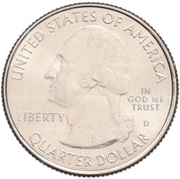 Монета 1/4 доллара (25 центов) 2015 года D США Национальные парки  №28 Национальная автомагистраль Блу-Ридж