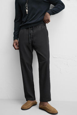 RELAXED FIT JOGGER WAIST TROUSERS - Zara фото 17