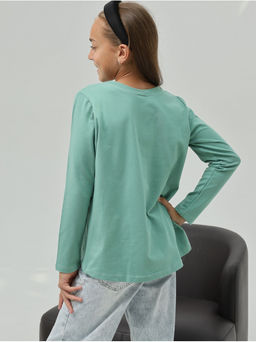 Лонгслив детский "Школьный" малахит