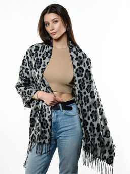 Яркий палантин с анималистичным принтом - Pretty mania фото 12