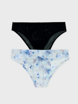 Трусы женские классические мультипак (2 шт.) серые с крупными цветами - Mark formelle фото 9