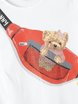 Bisiklet Yaka Bask?l? Uzun Kollu K?z ?ocuk Ti??rt - Waikiki фото 2