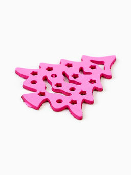 Декор "Красные елочки", набор 6 шт.