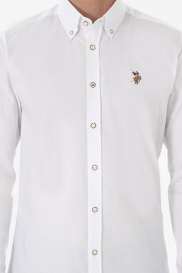 Erkek Beyaz Uzun Kollu Basic G_mlek Sepette S_rpriz _ndirim - U.s. polo assn фото 6
