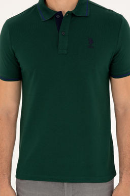 U. S. Polo Assn / Мужская темно-зеленая базовая футболка - U.s. polo assn фото 6