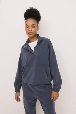 DeFactoFit Спортивная толстовка Oversize премиум-класса с высоким воротником  фото 3