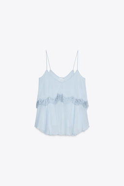 LACE TRIM CAMISOLE TOP - Zara фото 6