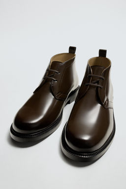 GLOSSY LEATHER BOOTS - Zara фото 2