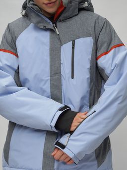 Горнолыжный костюм женский большого размера фиолетового цвета 02272-3F