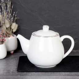 Чайник заварочный 800 мл, Классика форма офис, фарфор, Золотая линия арт. GA5-TPG (736562)