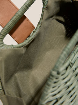 Сумка летняя с ручками TENDANCE Артикул 4670354, серо-зеленый  фото 4