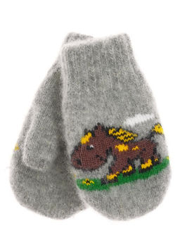 Варежки детские круговые "Лошадка" 0117-1