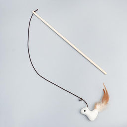 Дразнилка-удочка из эко-материалов Белка, 40 см - Пижон фото 3