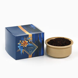 Подарочный набор новогодний С новым годом: чай со вкусом: зимняя вишня 50 г, крем - мёд с черникой, 120 г