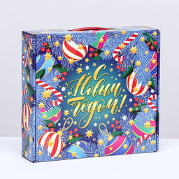 Коробка подарочная складная Индиго 26 х 24,5х6 см