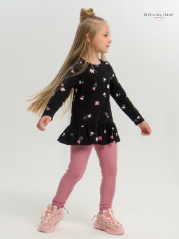 Костюм Алиса тюльпаны на черном-сухая роза - Sovalina фото 24