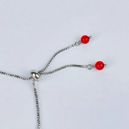 Браслет регулируемый на увеличение из Коралла - Радуга самоцветов фото 4