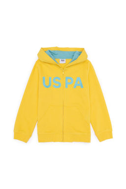 Желтая базовая толстовка для мальчика - U.s. polo assn фото 6