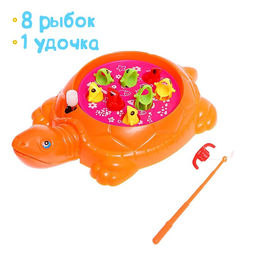Рыбалка заводная «Черепаха», 8 рыбок с удочкой
