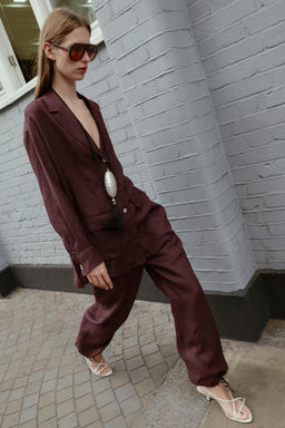LONG LINEN BLAZER - Zara фото 9