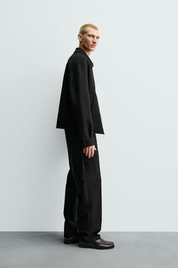 PANTAL?N CHINO 100% LANA ORIGINS / Negro - Zara фото 4