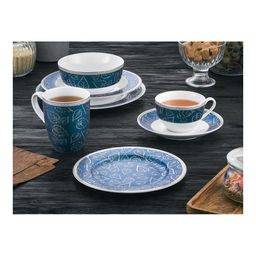 Тарелка Walmer Golden Leaves, 24 см, цвет зеленый  фото 2