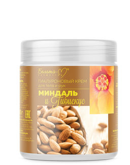 Белита-М ГИАЛУРОНОВЫЙ крем для тела и рук "Миндаль и гибискус" 500г