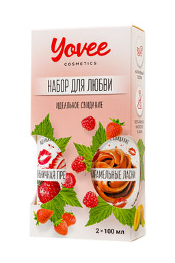 Набор гелей-смазок Yovee для любви (721003+721013), вкусовые (клубника+карамель), 2х100 мл