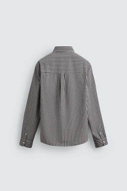 CAMISA REGULAR FIT ALGOD?N / Marr?n / Crudo - Zara фото 8