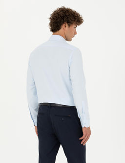 Рубашка Pierre Cardin Slim Fit светло-голубая