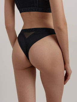 CONTE RIB WITH MESH LBR 2497 Трусы женские black - Conte elegant фото 2