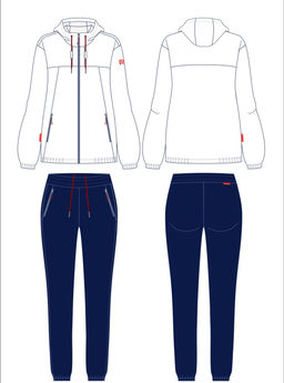 Спортивный костюм женский Yachting 15L-RR-1856 RED-N-ROCKS
