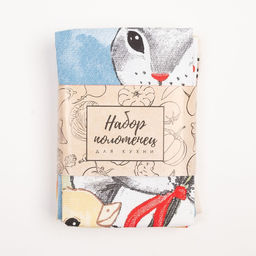 Набор полотенец кухонный Доляна Светлой Пасхи 35х60 см - 4 шт, 100% хлопок  фото 8