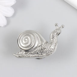 Ручка для шкатулки металл «Улитка», серебро, 2.8×5.2 см