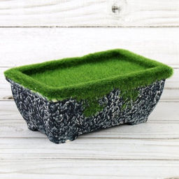 Кашпо со мхом декоративное 16х9,5х6,5 см / 16036 /уп 108/ - Галеонтрейд фото 3