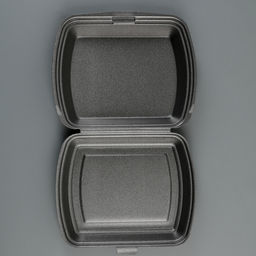 Цена за 130 шт. Ланч - бокс одноразовый, 24.7×20.6×3.5 см, 1 секция, полистирол, чёрный