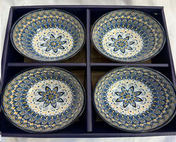 Салатник 4 штуки 11,5х6 см / WY-10 /уп 24/ цветная коробка