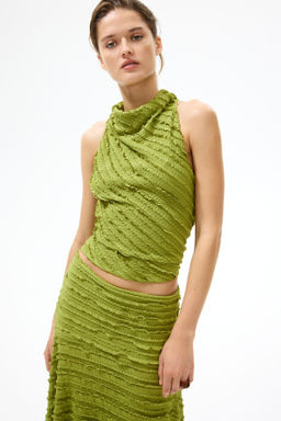 Top drapeado con ribetes de volante - H&m фото 2