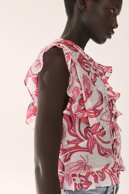 Blusa con volantes - H&m фото 4