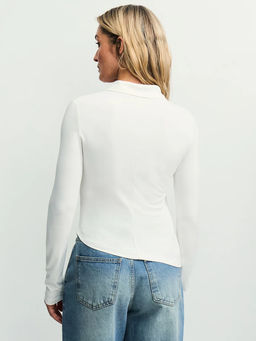 Лонгслив поло из вискозы / Zarina  фото 6