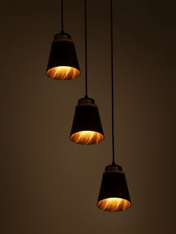 Светильник подвесной 30136/3, 3хE27, 40 Вт, чёрный