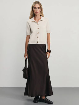 Кардиган с коротким рукавом с вискозой в составе / Zarina фото 2