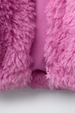 FAUX FUR HOODED JACKET - Zara фото 8