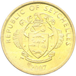 Монета 5 центов 2007 года Сейшелы
