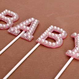 Топпер Малышка, в наборе 4 штуки, цвет розовый - Страна карнавалия фото 4