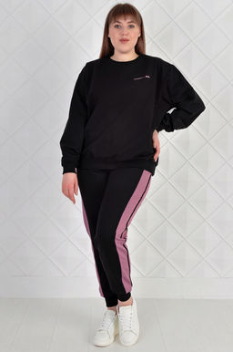 Арт. 2328 Костюм с брюками женский 50-58 (5 шт) Цвет:верх-черный, низ-черный, горчица - Калинка фото 14