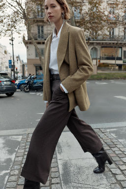 HOUNDSTOOTH TROUSERS WITH BELT - Zara фото 3